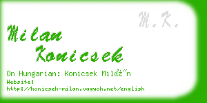 milan konicsek business card